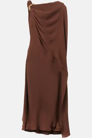 Gucci Draped open-back satin midi dress