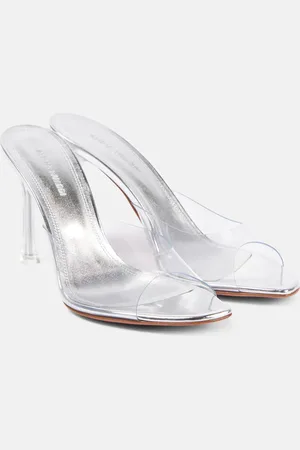 Amina Muaddi Alexa Glass 95 PVC mules