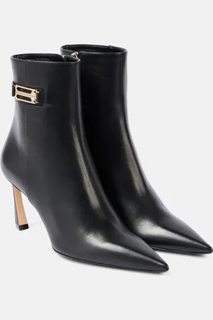 Victoria Beckham B Buckle 80 leather ankle boots