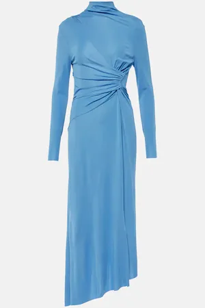 Victoria Beckham Asymmetric jersey midi dress