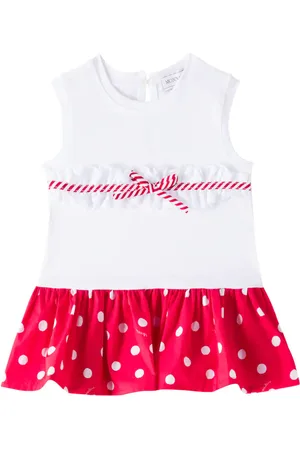 MONNALISA Baby printed cotton-blend jersey dress