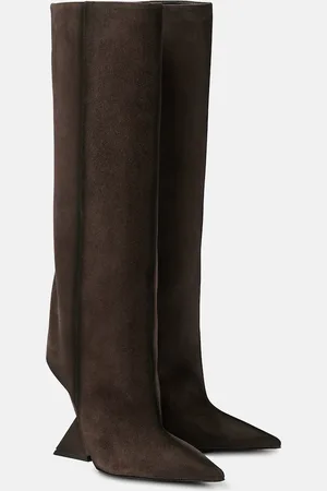 The Attico Cheope suede knee-high boots