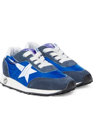 Golden Goose Marathon suede-trimmed sneakers