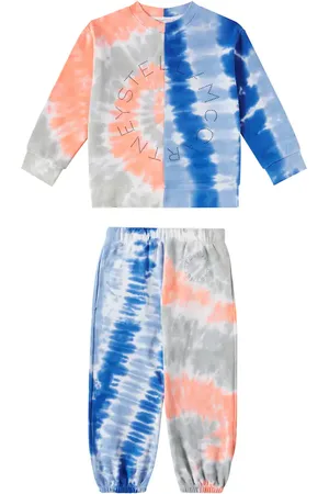 Stella McCartney Tie-dye cotton sweatshirt and sweatpants set