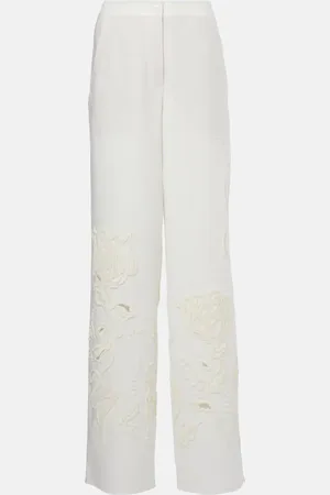 Dorothee Schumacher Embroidered Beauty linen wide-leg pants