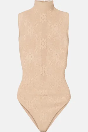 Victoria Beckham Sheer high-neck lace bodysuit