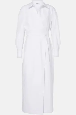 Max Mara Cotton-blend twill wrap dress