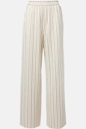 Max Mara Louvre cotton and linen wide-leg pants