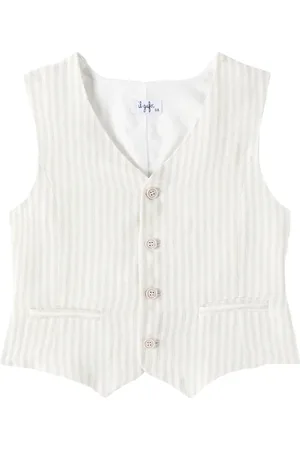 Il gufo Striped linen vest