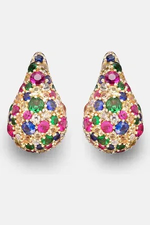 Roxanne First Happy Tears 14kt stud earrings with sapphires