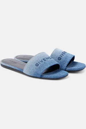 Givenchy Logo denim slides
