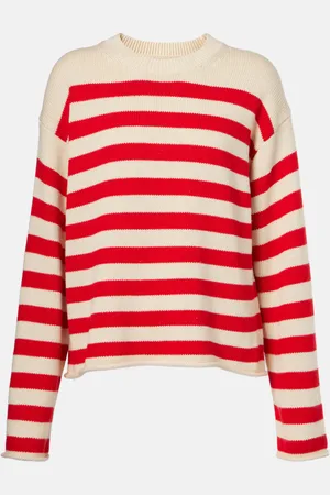 Velvet Lex striped cotton and cashmere sweater