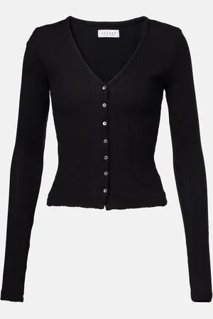 Velvet Drew cotton-blend pointelle cardigan