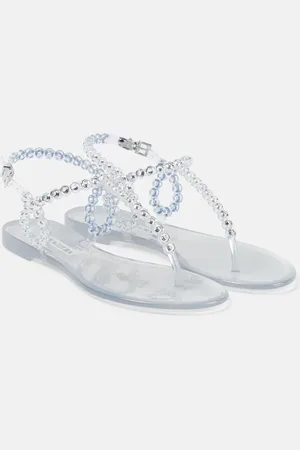Aquazzura Almost Bare embellished PVC sandals