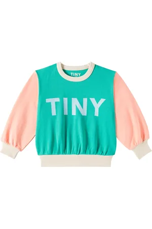 Tiny Cottons Logo colorblocked cotton jersey sweatshirt