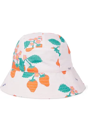Tiny Cottons Strawberries printed cotton bucket hat