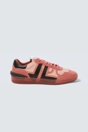 Lanvin Clay suede-trimmed sneakers