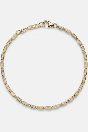 Suzanne Kalan Block-Chain Mini 18kt bracelet with diamonds