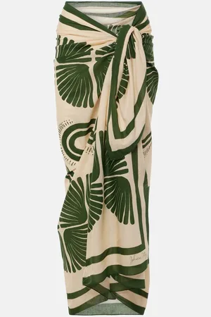 JOHANNA ORTIZ Printed cotton beach cover-up