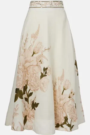 Agua by Agua Bendita Bergamota Gardenia linen midi skirt