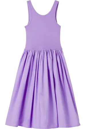 Molo Corella gathered cotton-blend dress