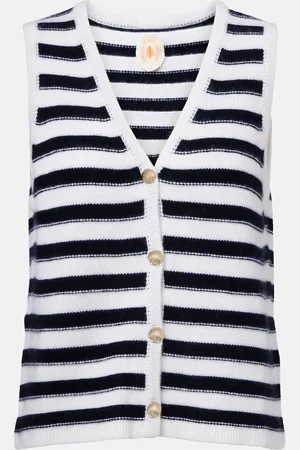 Jardin des Orangers Striped cashmere sweater vest