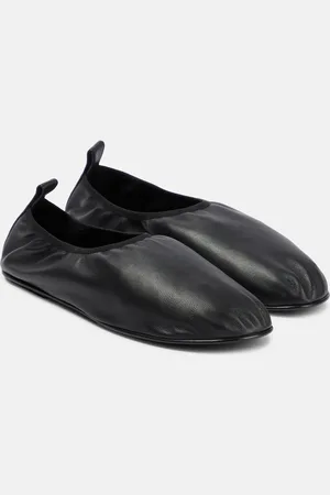 The Row Eva leather ballet flats