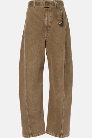 LEMAIRE Twisted belted wide-leg jeans
