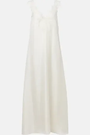 Rohe RÃ³he Lace-appliquÃ© silk gown