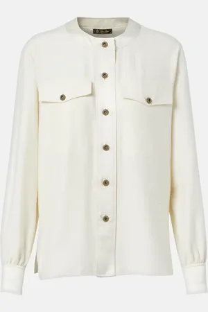 Loro Piana Quincy silk shantung blouse