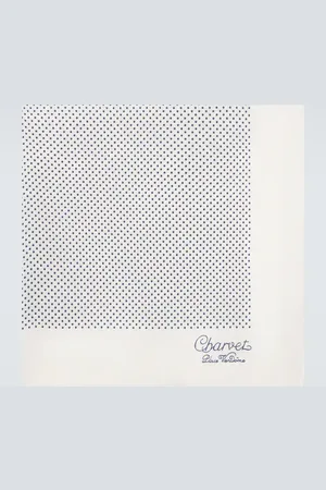 Charvet Checked silk pocket square