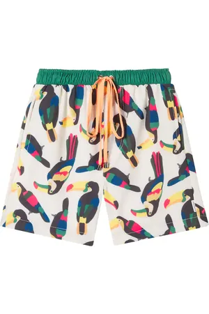 Roarsome Beak The Toucan printed swim trunks