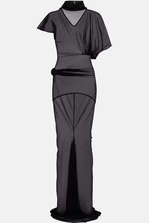 Rick Owens Lilith sheer organza jersey gown