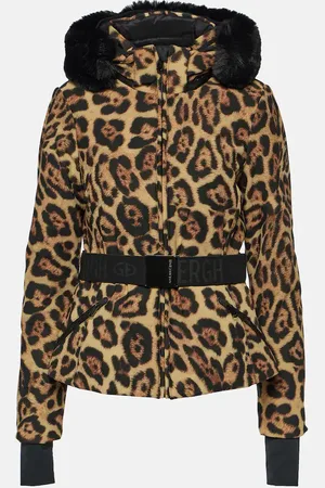 Goldbergh Fierce leopard-print faux fur down jacket