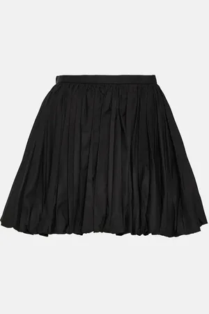 Jil Sander Pleated cotton miniskirt