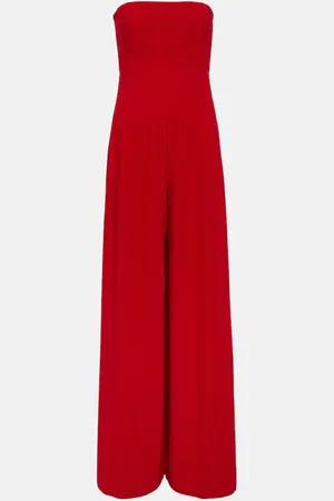 Staud Benjamin strapless wide-leg jumpsuit