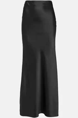 ROTATE Drapy satin maxi skirt
