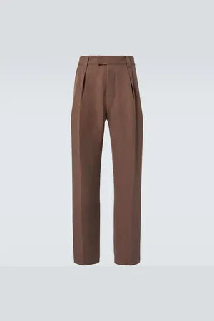Loro Piana Reinga linen and silk twill straight pants