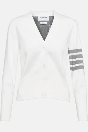Thom Browne Jacquard cotton cardigan