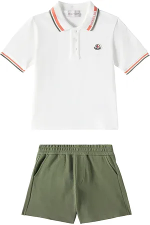 Moncler Cotton polo shirt and shorts set
