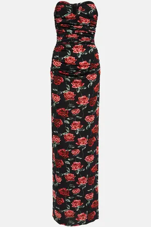 MAGDA BUTRYM Floral bustier jersey maxi dress
