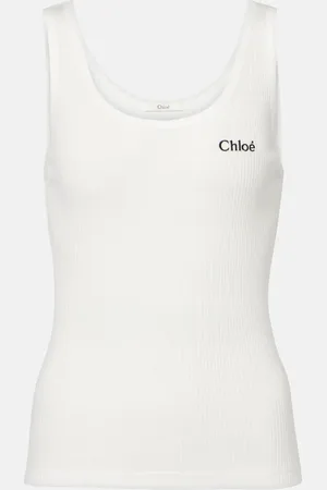 Chloé ChloÃ© Ribbed-knit cotton tank top
