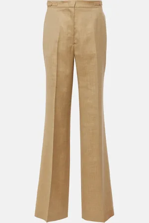 GABRIELA HEARST Wool, silk, and linen flared pants