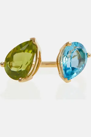 PERSÉE PersÃ©e 18kt gold ring with topaz and peridot