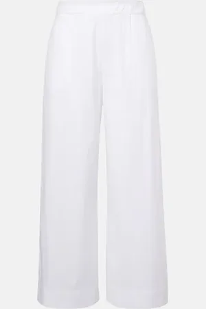 Max Mara Rio high-rise cotton-blend wide-leg pants