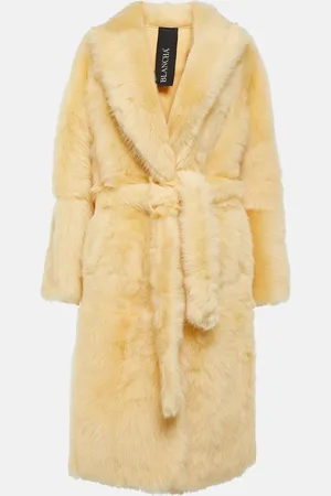 Blancha Shearling wrap coat