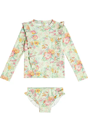 Louise Misha Yanika floral rashguard swimsuit