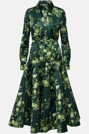 EMILIA WICKSTEAD Marion floral satin shirt dress
