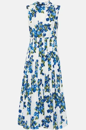 EMILIA WICKSTEAD Rosita floral crÃªpe midi dress