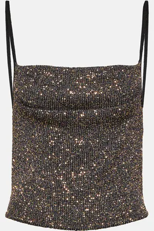 Altuzarra Diaplo metallic knit crop top